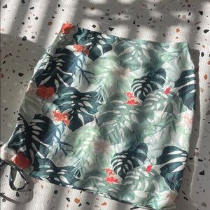 Tropical Leaf Print Skirt Toluca